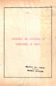 COSTUMEIRO DAS RELIGIOSAS do “Sacrè-Coeus de Marie”