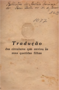 Tradução das circulares que enviou ás suas queridas filhas